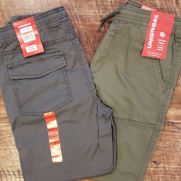 UNIONBAY Bottoms Nwt Unionbay Bundle Boys Active Tech Jogger Pants Dusty Olive Flint S